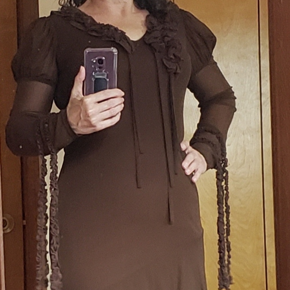 Sue Wong sz 8 Stretchy Mesh Dress